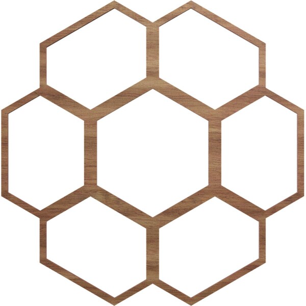 Ekena Millwork Florin Wood Fretwork Pierced Ceiling Medallion, Walnut, 20"OD x 7"ID x 3/8"T CMWP20X20X0375FOWA - main